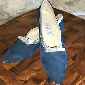 Liz Claiborne Collection Navy Suede Flats 10M